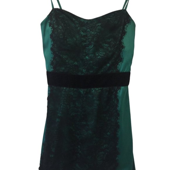 Spaghetti Strap Mini Dress in green color - Picture 5 of 11